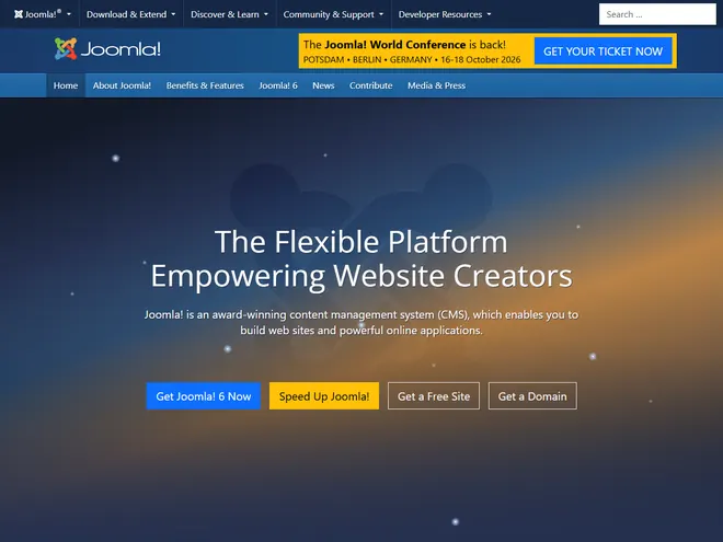 Screenshot of www.joomla.org
