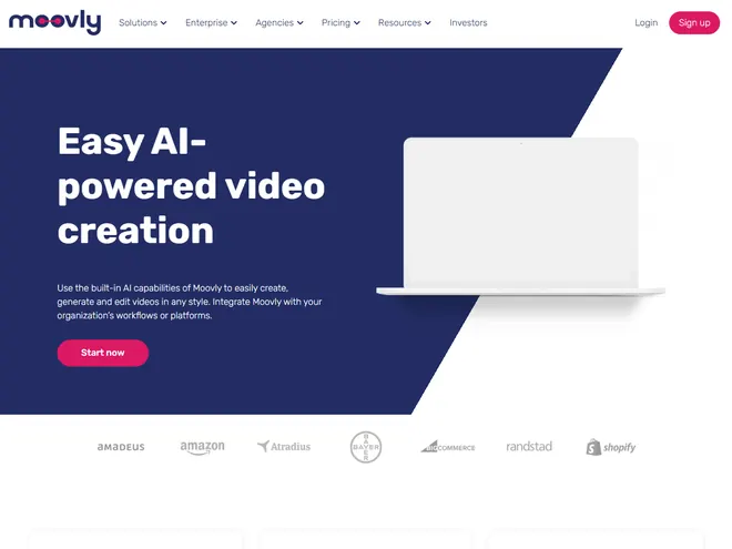 Screenshot of www.moovly.com